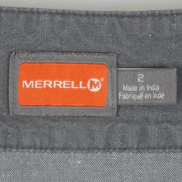 Merrell Women's Size 2 Gray Linen Blend Woven Cargo A-Line Mini Skirt - Picture 6 of 8